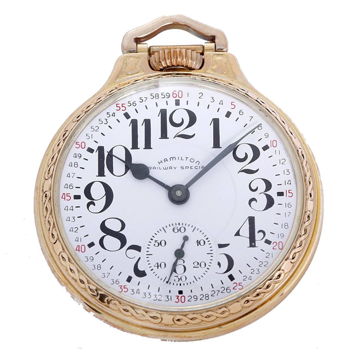Hamilton GoldFilled 992B Pocket Watch at 1stdibs