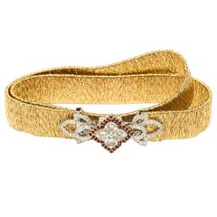 Stambolian Ruby Diamond Gold Enchanted Garden Bracelet and Choker Necklace 2