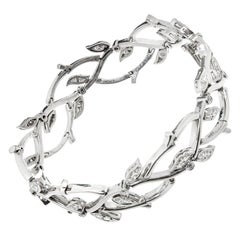 1990s Tiffany & Co. Diamond Platinum Garland Bracelet
