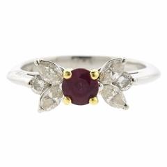 Tiffany 
Co. Ruby Diamond Gold Platinum Vickie Ring