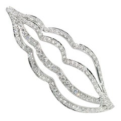 Tiffany & Co. Diamond Platinum Sea Whelk Shell Brooch