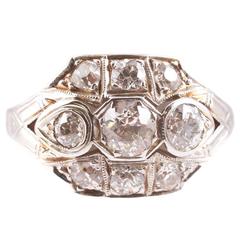 1.20 Carats Old European Cut Diamond Wedding Ring in 14 Karat Gold