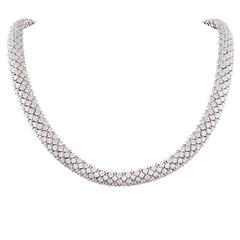 40.93 Carats Diamonds Platinum "Flex" Necklace