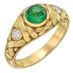 Alex Sepkus ​Emerald Diamond Gold Dress Ring 9