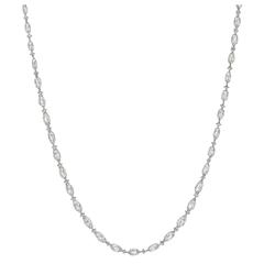 Lucie Campbell ​Briolette-Cut Diamond Chain Necklace (5 ct tw)
