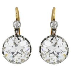 9.34 Carat GIA J-K VS2 Certified Antique Diamond Drop Earrings/Necklace 9