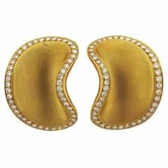 Angela Cummings Gold Diamond Earrings