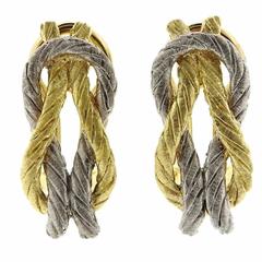 Buccellati Gold Braided Hercules Knot Earrings