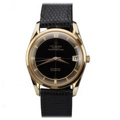 Retro Universal Geneve Rose Gold Polerouter Limited Edition Date Automatic Wristwatch