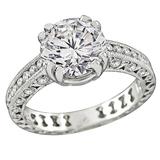 Tacori 2.03 Carat Diamond Platinum Engagement Ring and Wedding Band Set