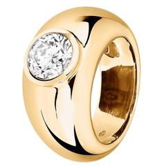Renesim Broad 1 Carat Brilliant Diamond Gold Ring