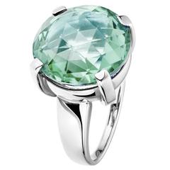 Renesim Green Amethyst Gold Round Ring Renesim Green Amethyst Gold Round Ring