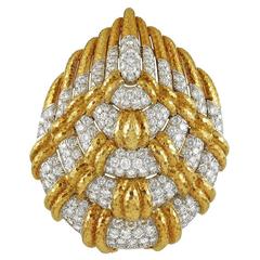 David Webb Diamond Gold Brooch 4
