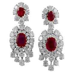 Important Van Cleef & Arpels Paris Burma Ruby Diamond Earclips 4