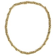 Solid Large Gold Link Necklace 11