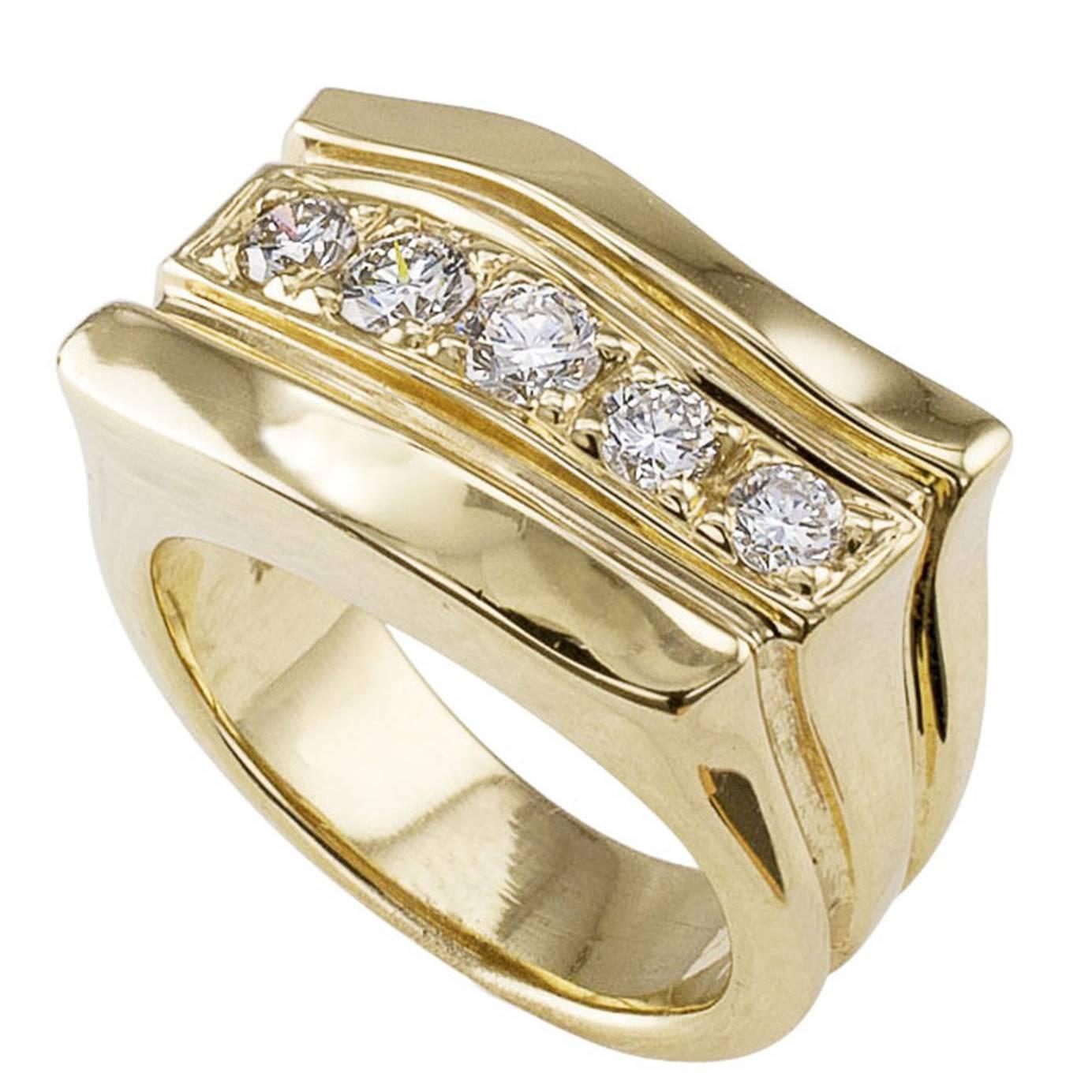 Rigoberto Diamond Gold Ring