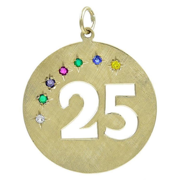 Large DEAREST Gold 25 Charm at 1stDibs | dearest aris eyes 