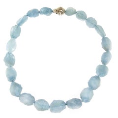 Alex Jona Hammered Aquamarine Necklace