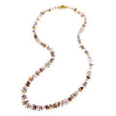 Jona Morganite Amethyst Carnelian Necklace 1