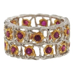 Buccellati Gold Ruby Eternity Band Ring