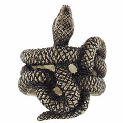 Buccellati Sterling Silver Snake Ring