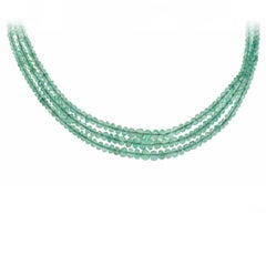 Multi Strands High Quality  Emeralds Choker Gold Necklace