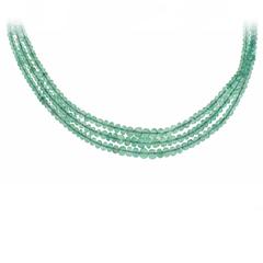Luise Multi Strands Hight Quality Emeralds Choker Necklace 7