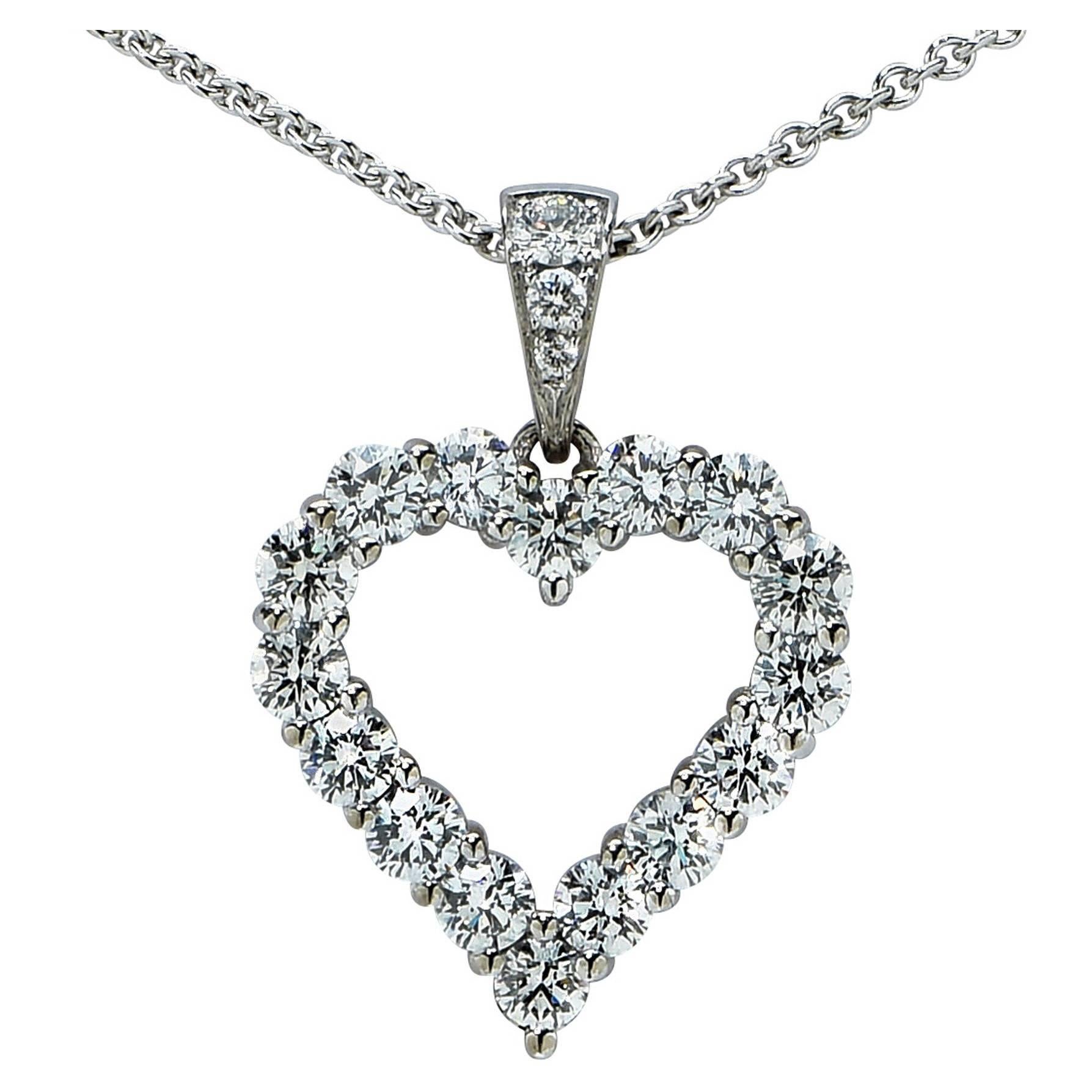 Graff Diamant Platin Herz Halskette