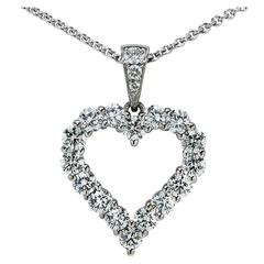 Graff Diamond Platinum Heart Necklace
