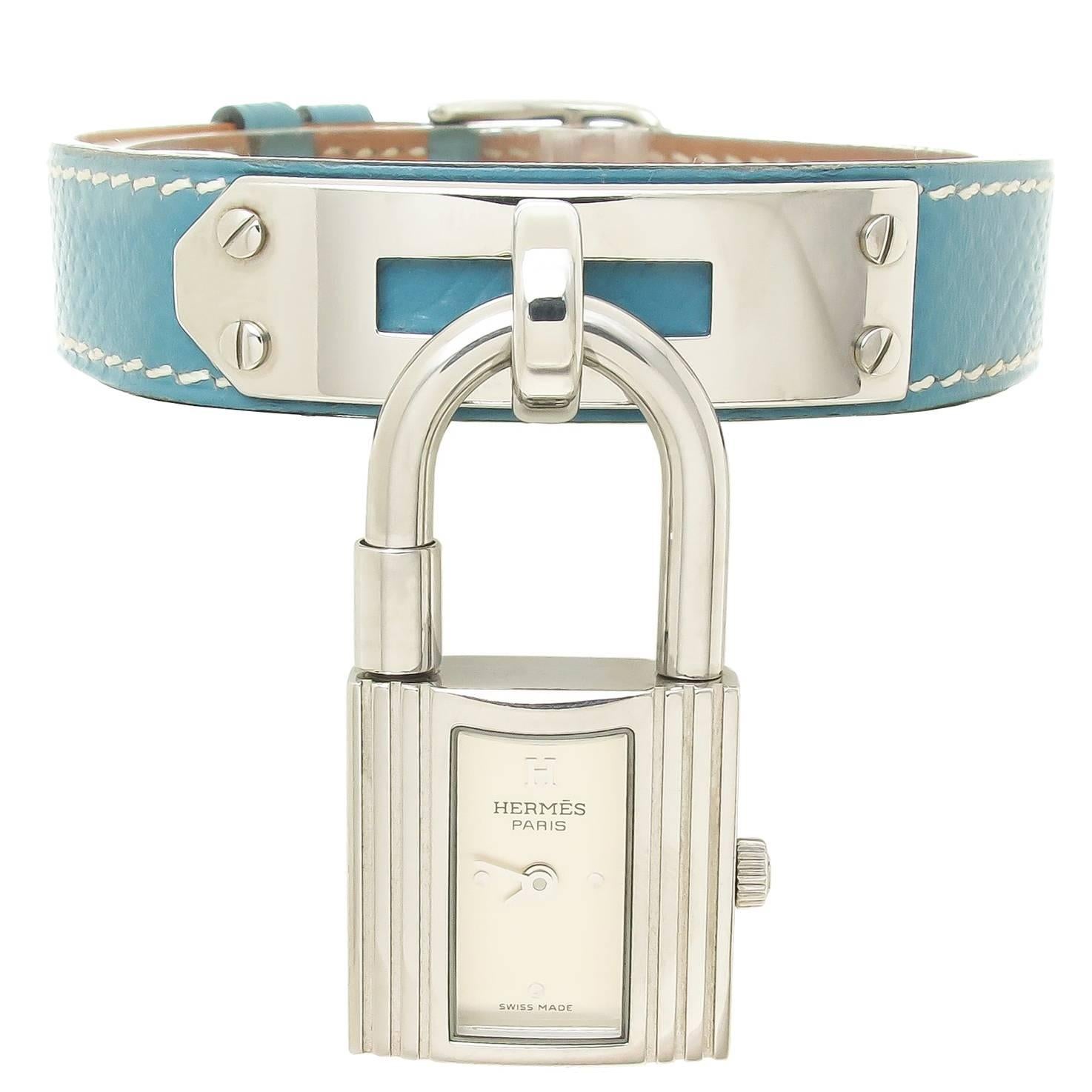 Hermes Ladies Stainless Steel Kelly Quartz Wristwatch