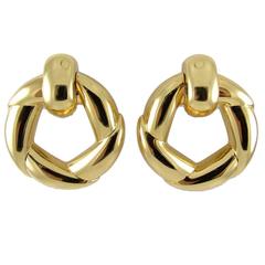 Cartier Gold Door Knocker Earrings