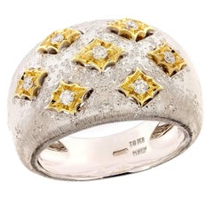 Diamond Gold Dome Ring