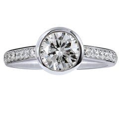 Anello di fidanzamento in platino con diamante e castone Pave da 1,01 carati certificato GIA 6