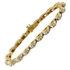 Charles Krypell Diamond Gold Tennis Bracelet