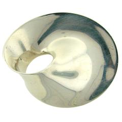 Georg Jensen Mobius Sterling Silver Pin Brooch Clip