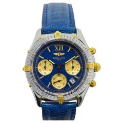 Breitling Yellow Gold Stainless Steel Chronograph Automatic Wristwatch 11