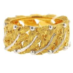 Buccellati Eternelle Gold Leaf Motif Band Ring
