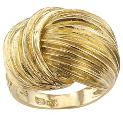 1960s Gold Swirled Dome Ring