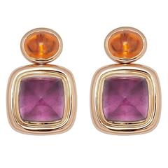 Colleen B. Rosenblat Tourmaline Mandarine Garnet Gold Earrings 12