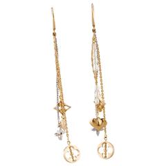 Louis Vuitton Monogram Pearl Gold Dangle Earrings