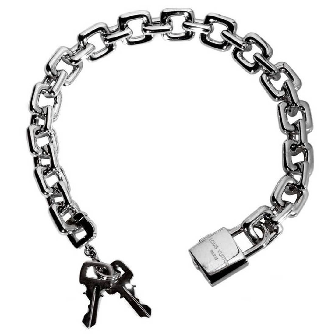 Louis Vuitton Padlock and Keys Gold Charm Bracelet