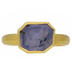 Antique 17th century AD Post Medieval sapphire gold ring 1