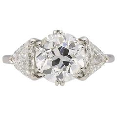 1935 Art Deco diamond platinum solitaire ring 9