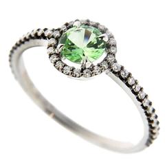 Jona Mint Green Grossular Garnet Diamond Gold Ring 12