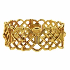 Tiffany & Co. Schlumberger Bamboo Weave Gold Bracelet 