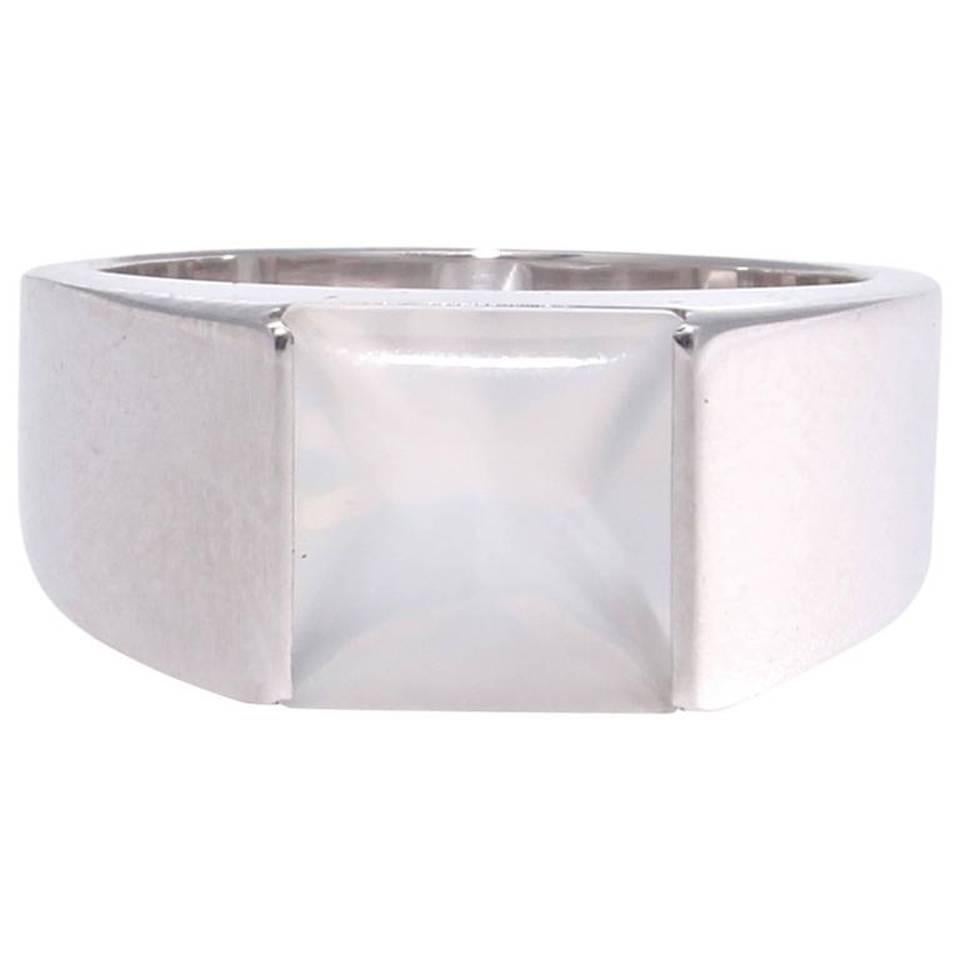 Cartier Moonstone Gold Tank Ring