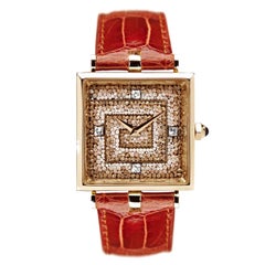 Sicis Labirinto Micromosaic Diamond Gold Beige Watch