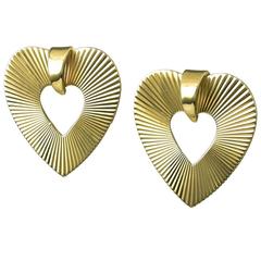 Retro Gold Heart Earrings 6