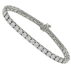 Classic 12 Carats Diamonds Gold Tennis Bracelet 8