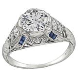 1.08 Carat Diamond Platinum Engagement Ring
